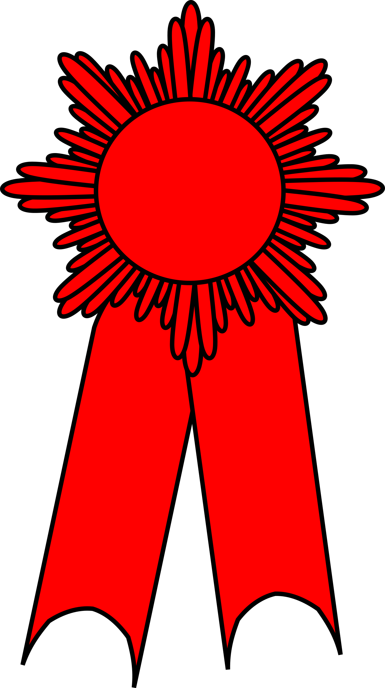 Blue Ribbon Computer Icons Clip Art - Red Ribbon Award Clipart Png (1343x2400)