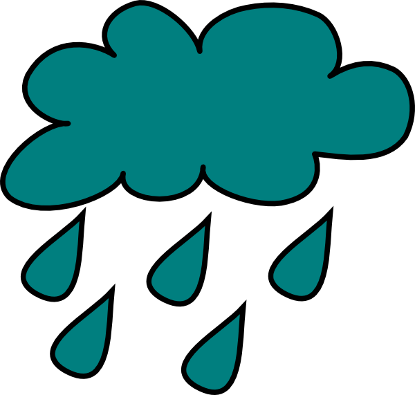 Cartoon Clouds And Rain Clipart - Cartoon Rain Clouds Transparent (600x571)