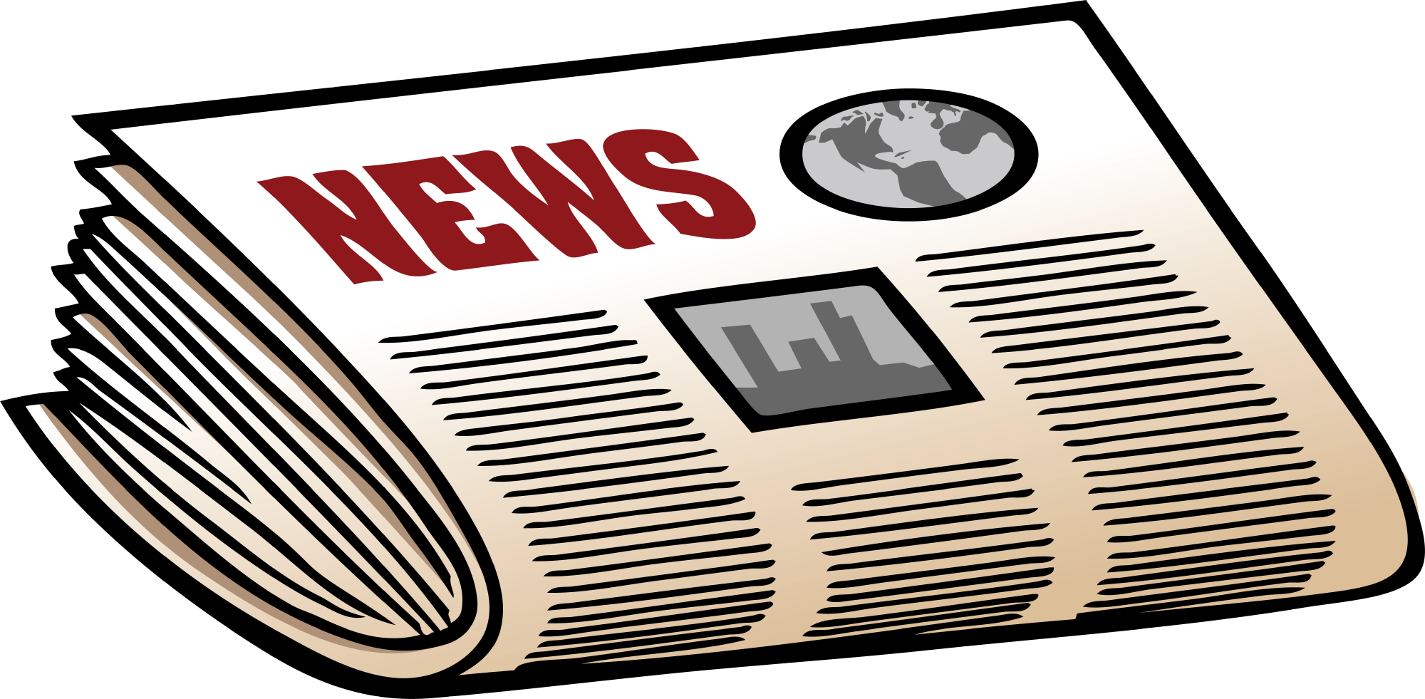 This Is The Image For The News Article Titled Fresh - Newspaper Clipart Png (2000x981)
