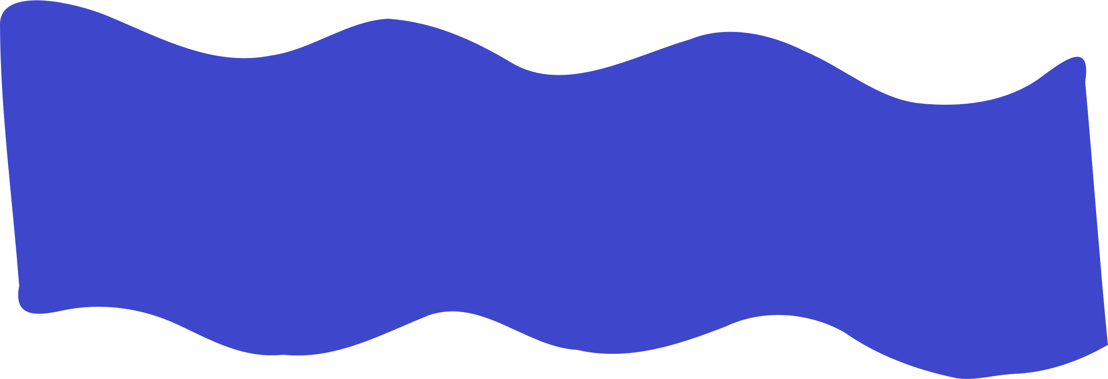 Big Image - Blue Wave Clipart (2249x771)