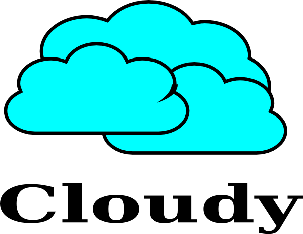 Cloudy Clip Art At Clker - Cloudy Image Clipart (600x464)