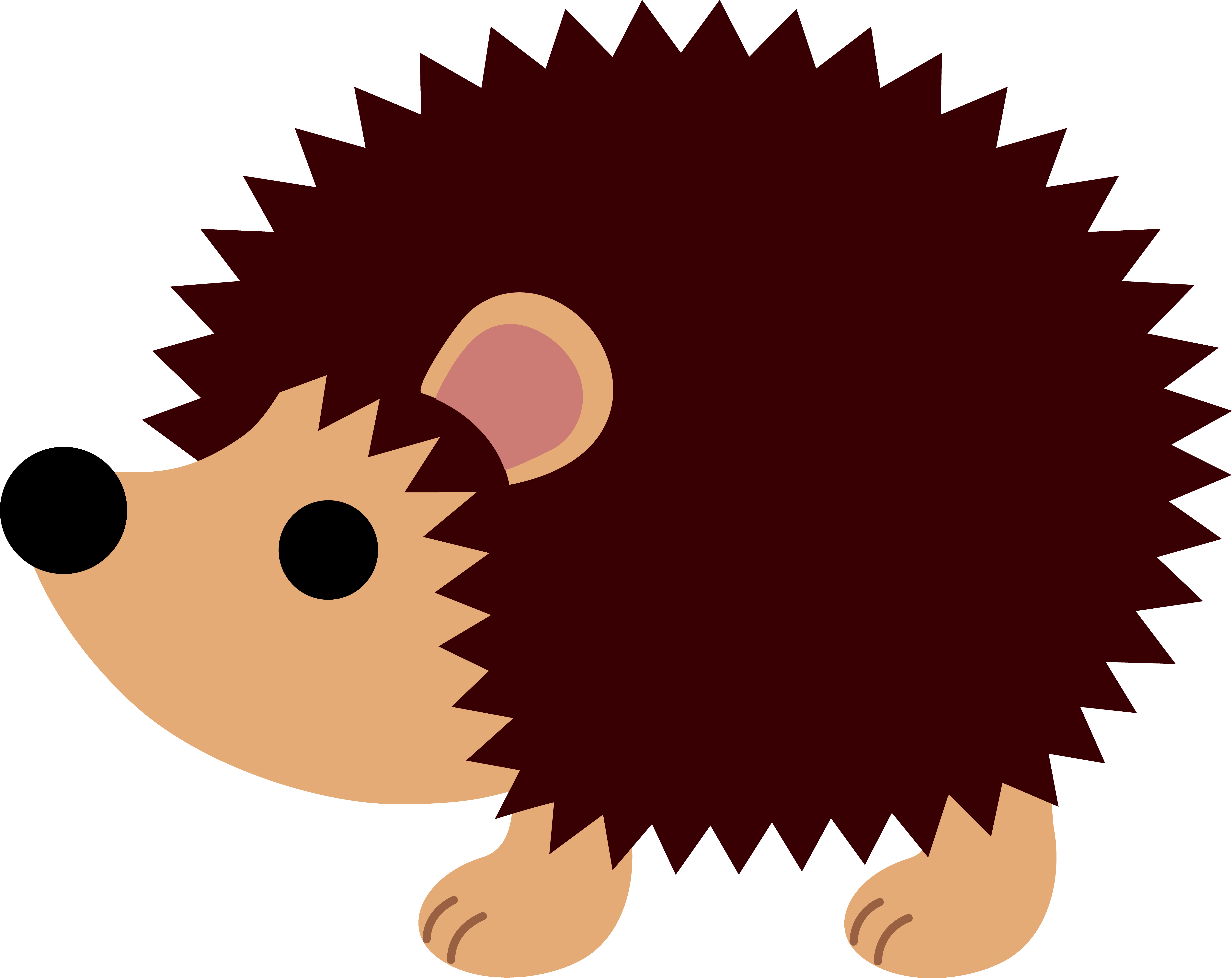 Hedgehog Clipart Free Clipart Image - Basteln Igel Aus Papier (6268x4975)