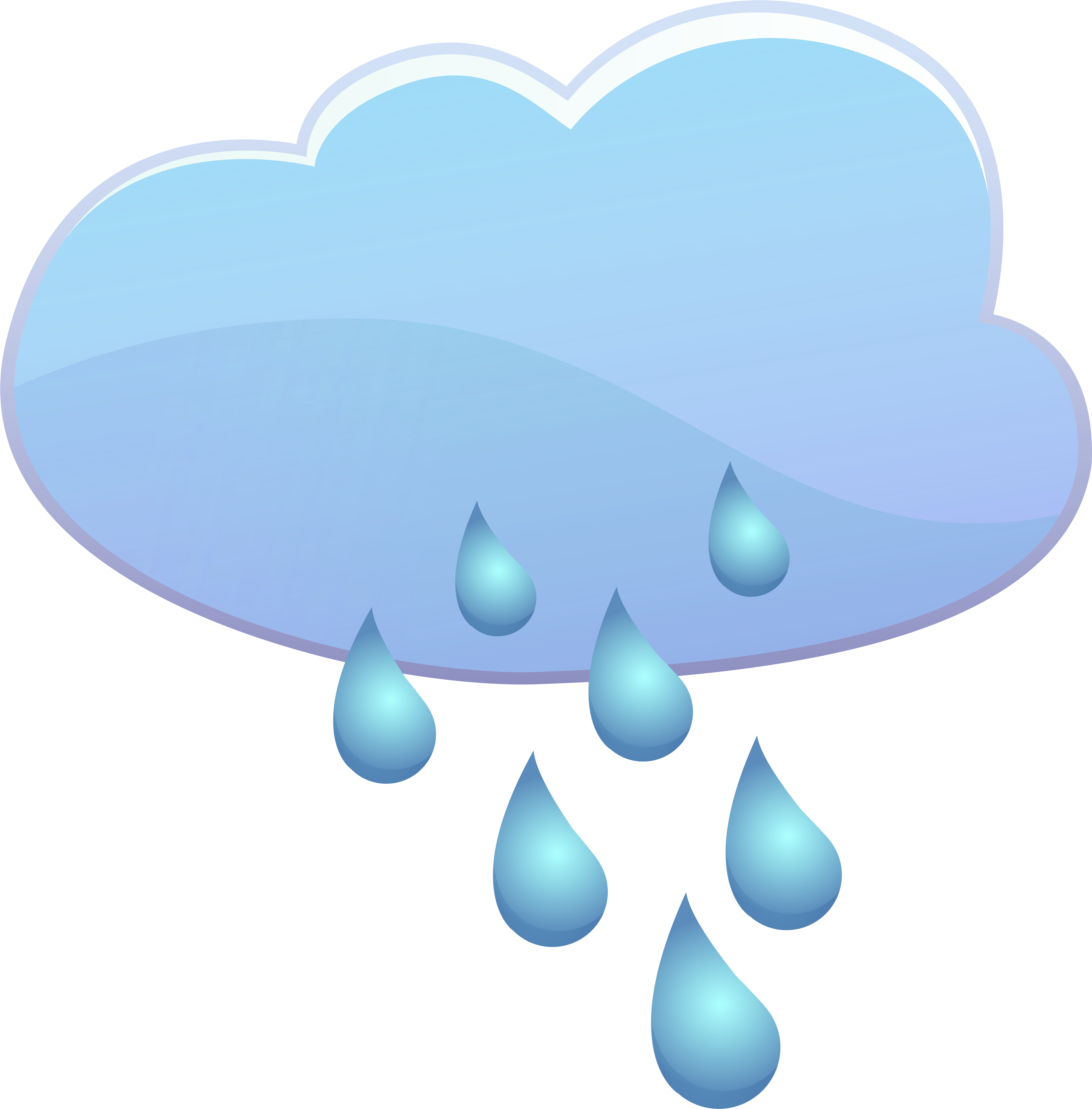 Cloud And Rain Drops Weather Icon Png Clip Art - Cloud And Rain Drops Weather Icon Png Clip Art (7875x8000)