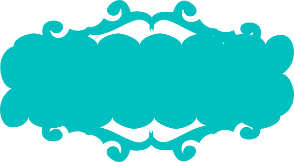Teal Swirly Banner Clip Art At Clker - Pink Ribbon Banner Png (600x331)