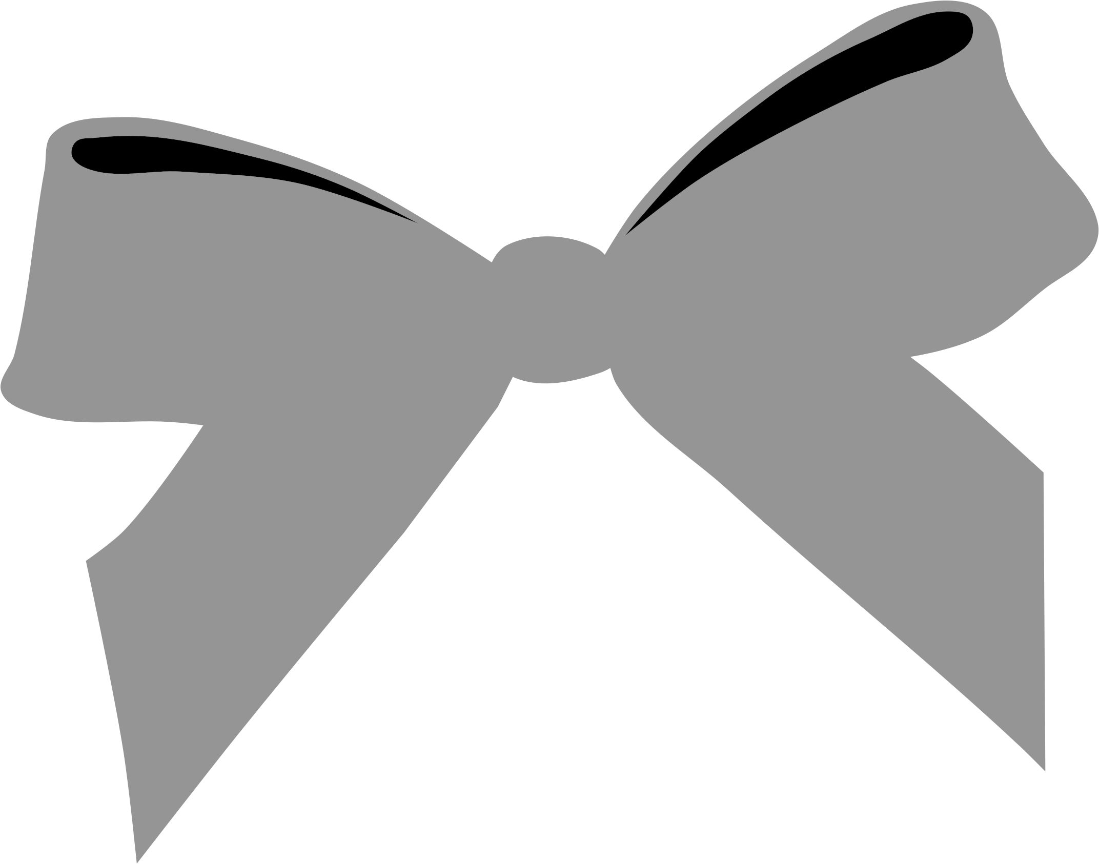Clipart - Black Ribbon - Clip Art (2400x3394)