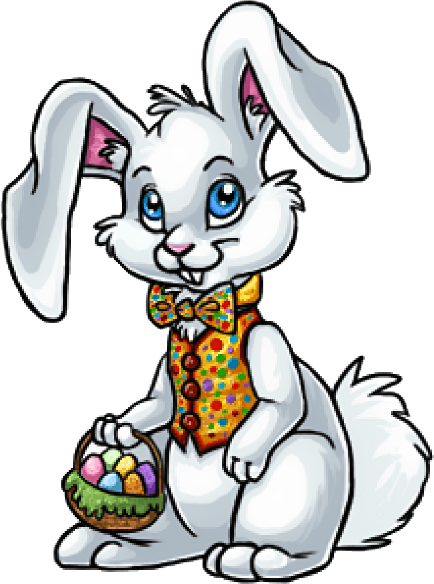 Letter F Coloring Sheet - Easter Bunny Cartoon Drawing (1200x1200)