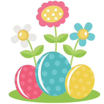 Easter Eggs With Flowers Svg Files For Scrapbooking - Easter Flower Clipart Png (432x432)