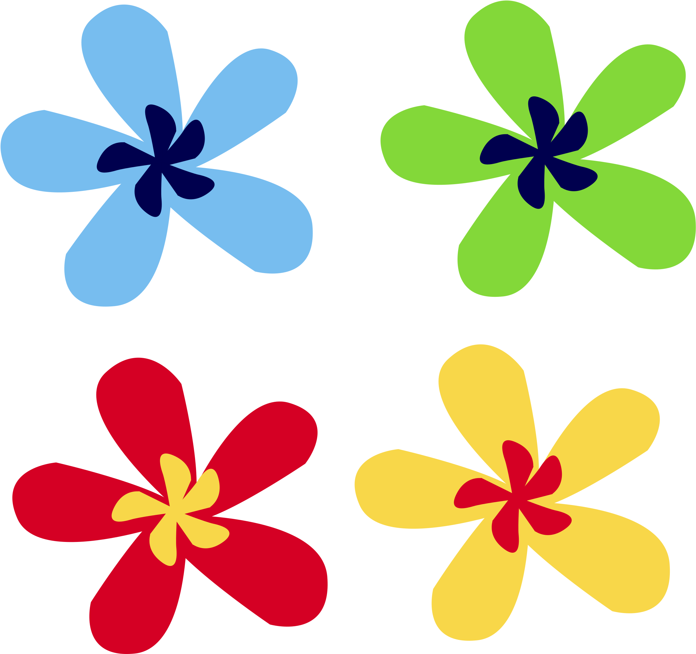 Flowers Vector Graphics - Designs Flowers Clip Art (2400x2400)