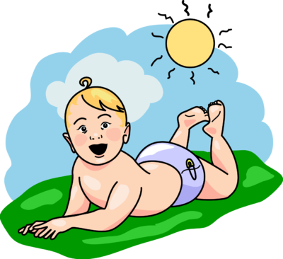 Image Sunny Day Baby Clip Art - Activities In Sunny Day Cliparts (400x366)