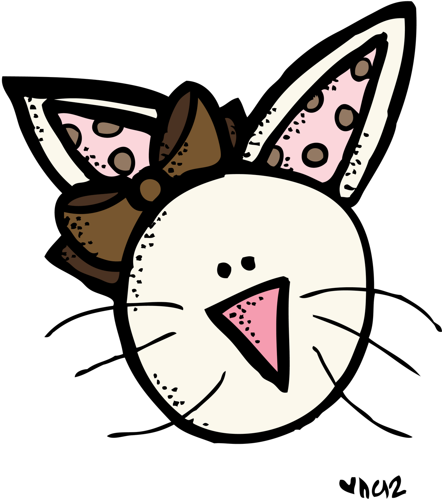 Lil Miss Bunny - Melonheadz Easter Clip Art (1417x1600)