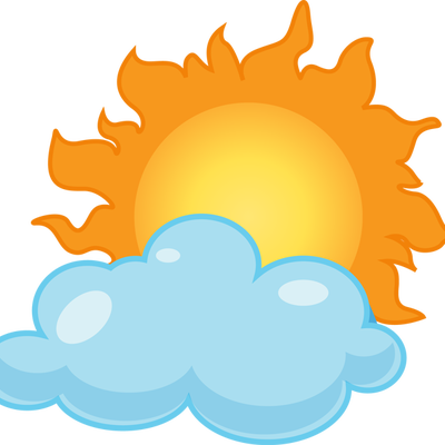 Cloudy Weather Clipart - Happy Sun (400x400)
