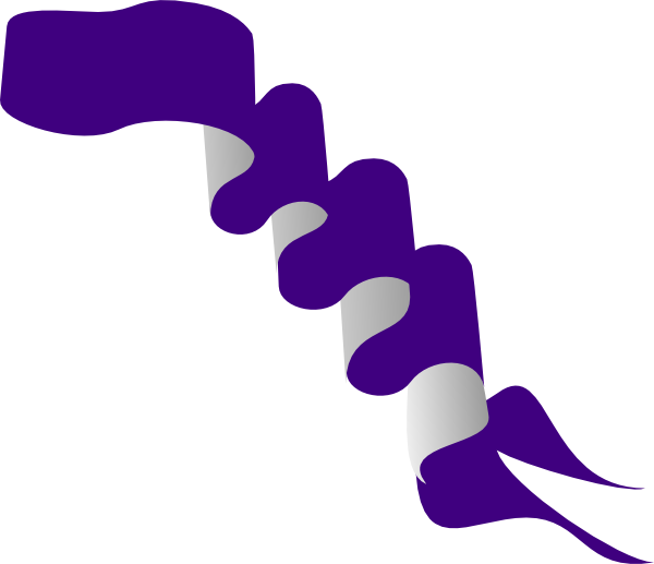 Purple Ribbons Clip Art - Purple Clip Art Ribbons (600x517)