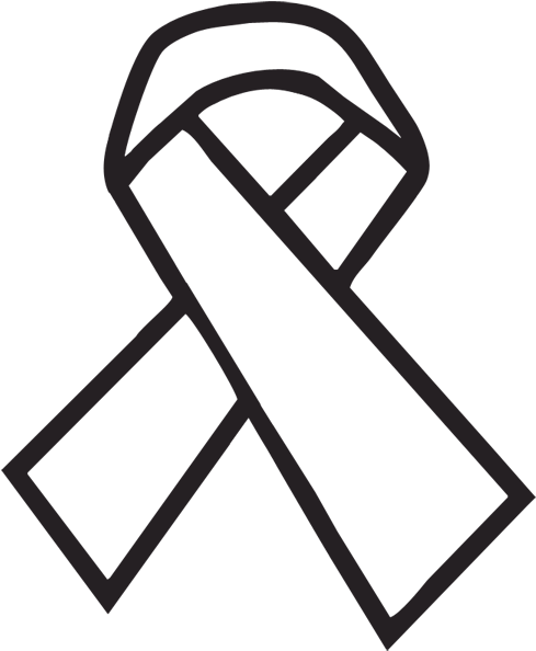 Cancer Ribbon Clip Art Black And White Car Memes - Transparent Cancer Ribbon Clipart (600x600)
