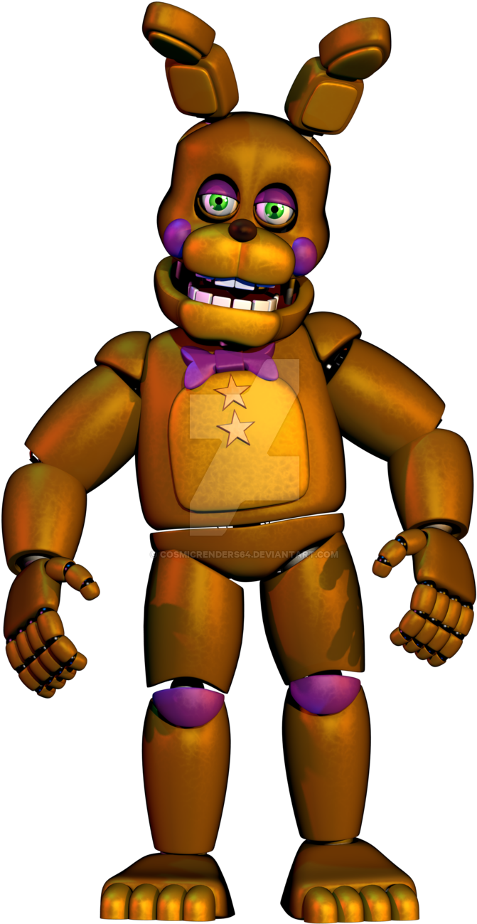 Cosmicrenders64 143 20 Rockstar Springbonnie By Cosmicrenders64 - Fnaf Rockstar Spring Bonnie (1600x1387)
