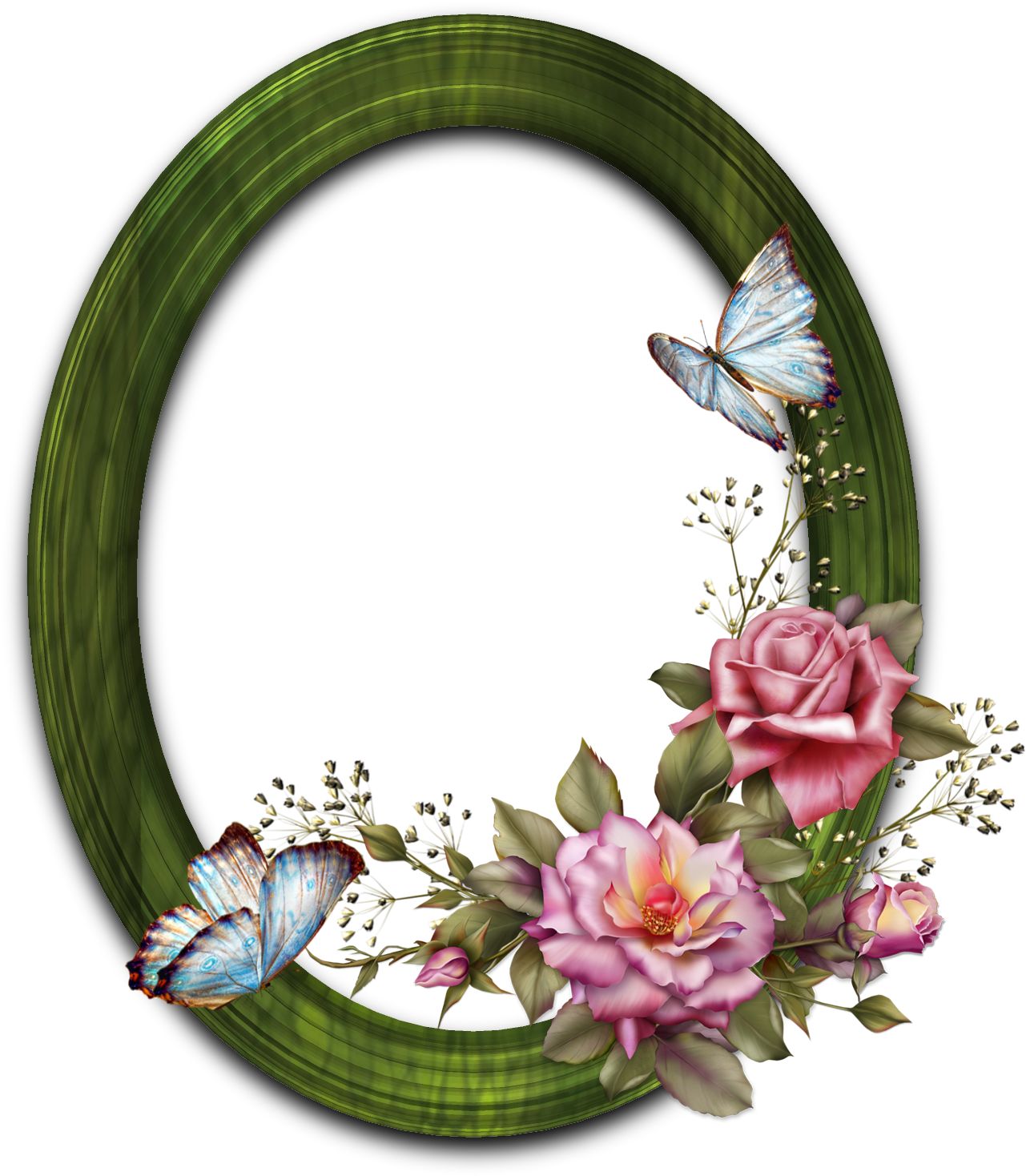 Floral Round Frame Png Transparent - Bansuansukdee Paper For Decoupage Vintage Style And (1593x1823)