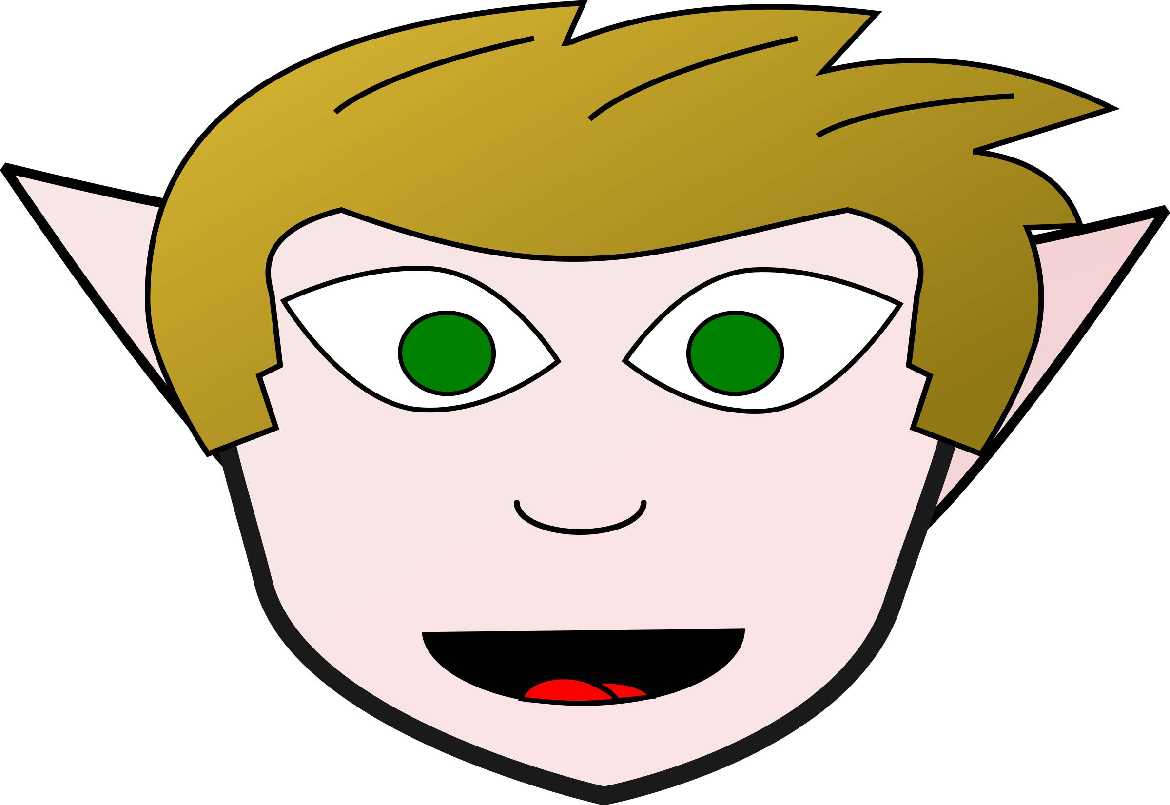 Elf Male - Tete De Personnage Png (2400x1651)