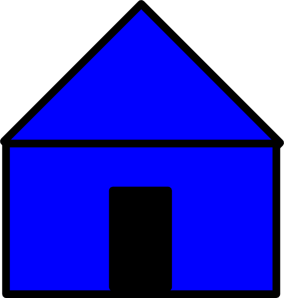 Blue House Svg Clip Arts 570 X 598 Px - Blue House Svg Clip Arts 570 X 598 Px (570x598)