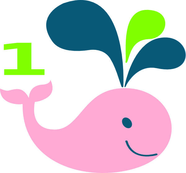 1st Birthday Whale Clip Art - Baby Shower Ballena Marinero Dibujo (600x559)