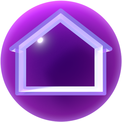 Purple House Character Graduate Clipart - House (500x500)