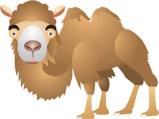 Buckel-tageskamel Runder Aufkleber (600x400)