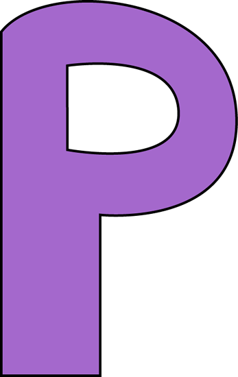 Purple Letter P Clip Art Image Large Purple Capital - Letter P Clipart (347x550)