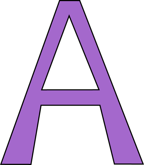 Letter A Clipart Purple - Capital A Clip Art (479x550)