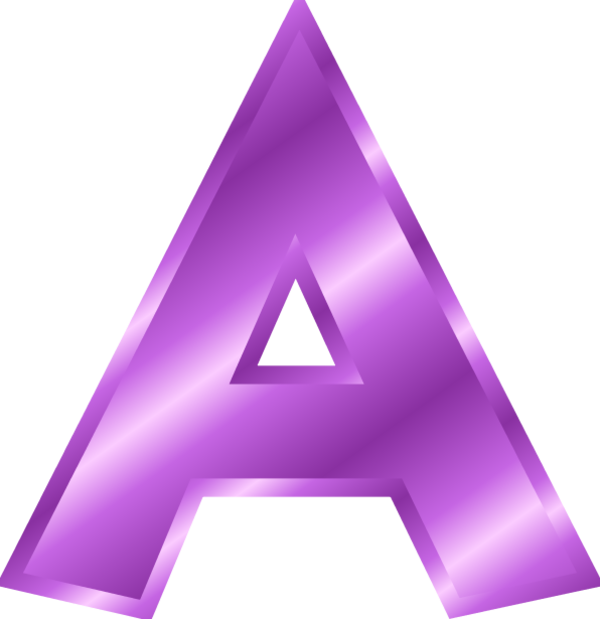 Letter A Clipart Purple - Alphabet Letters Clip Art (600x619)