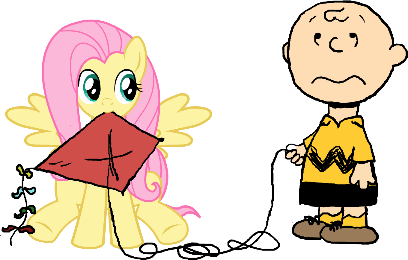 Klystron2010, Charlie Brown, Crossover, Fluttershy, - Peanuts (1920x1080)