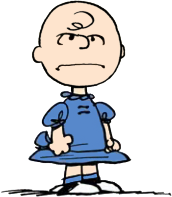 Charlie Brown In A Dress, Looking Angry By Atypicalgamergirl - Lucy Van Pelt Magnet (740x1078)