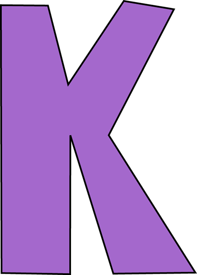 Purple Letter K - Letter K Clipart Purple (394x550)