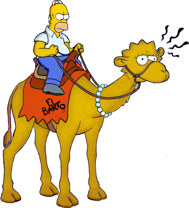 Lisa Camel By Gatorgod - Homer Simpson Riding A Camel (762x816)