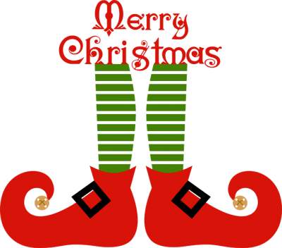 Elf Shoes Clipart Clipart Kid - Merry Christmas Elf Clipart (400x352)