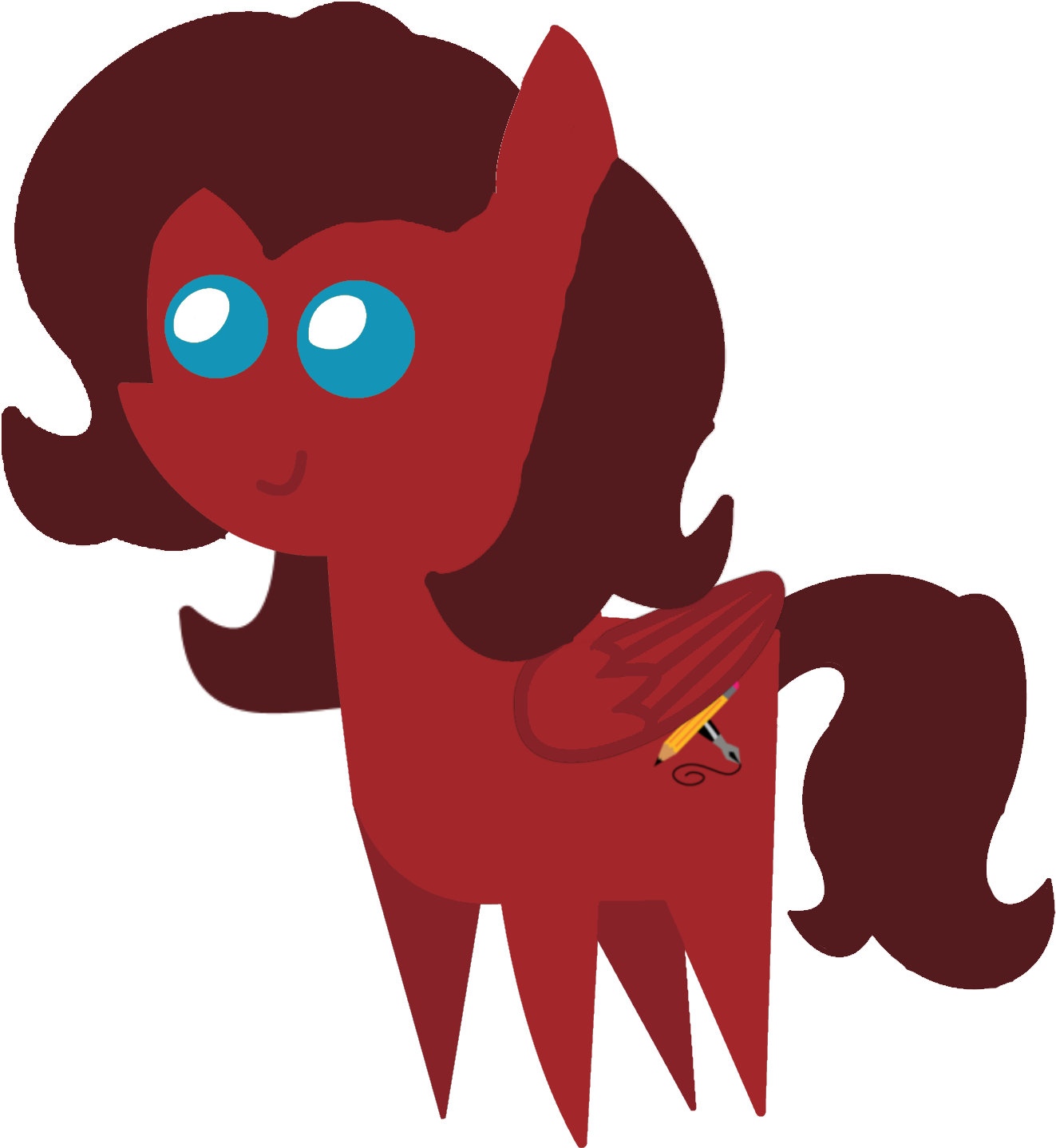 Ink Rose Pointy Pony By Theponyvillecritic Ink Rose - Pointy Ears (1500x1619)