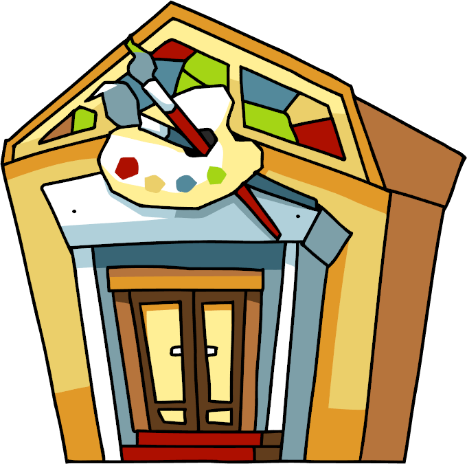 Museum Clipart Transparent - Cartoon Art Museum Png (680x675)