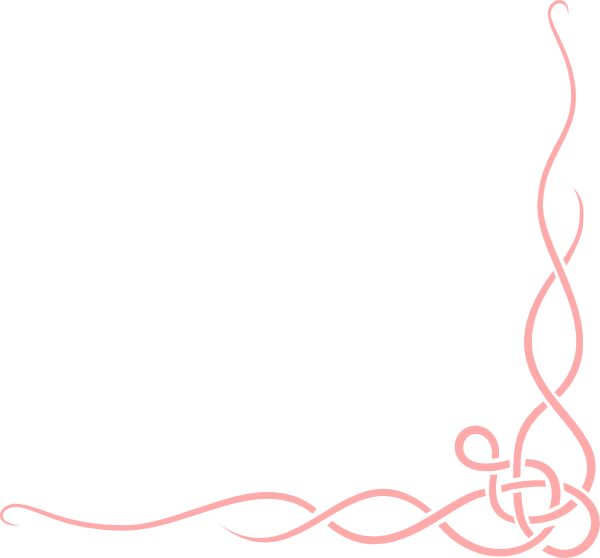 Pink Scroll Ribbon Border Clip Art At Clker - Clip Art Borders Pink (600x558)