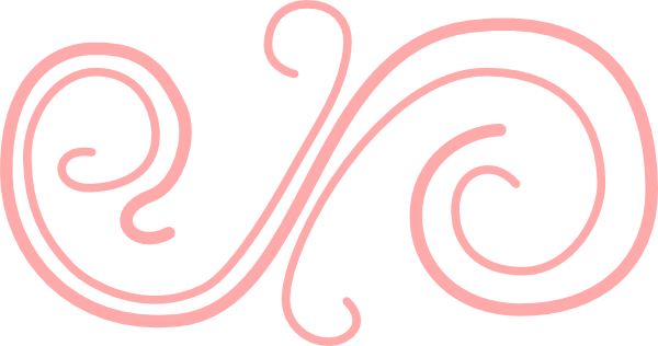 Swirl Clipart Coral - Peach Swirls (600x316)