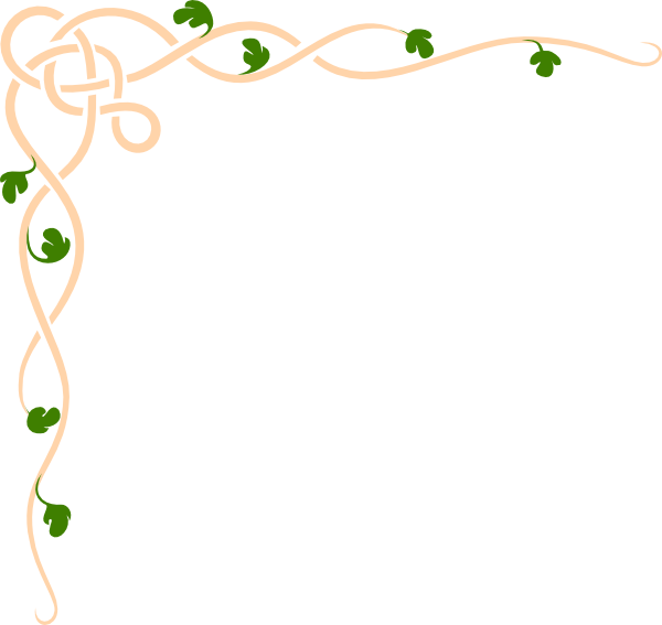 Border Peach Clip Art At Clker - Gold Corner Border Png (600x567)