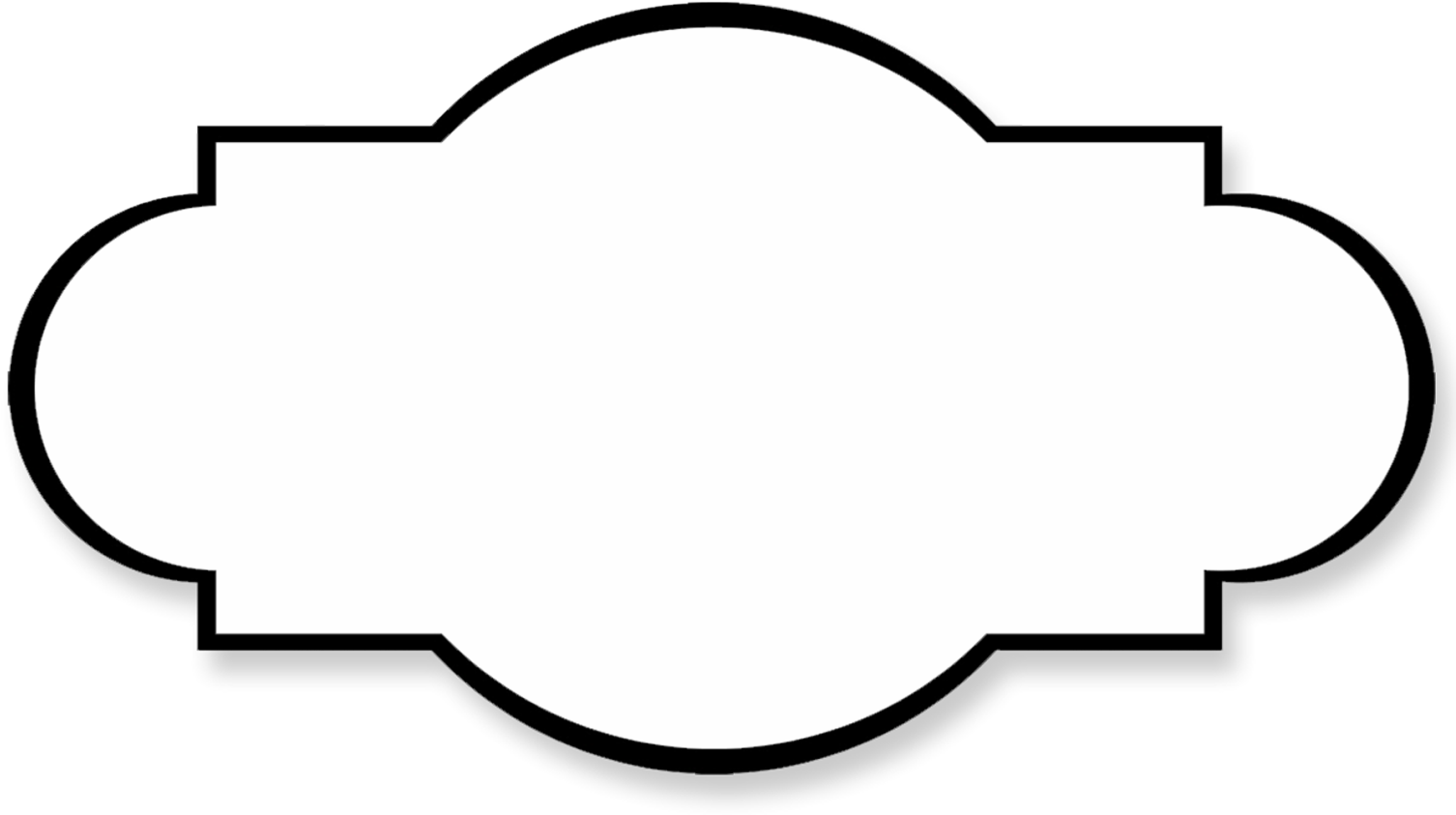 Border Shapes Clip Art - Black And White Shape Clipart (1513x870)