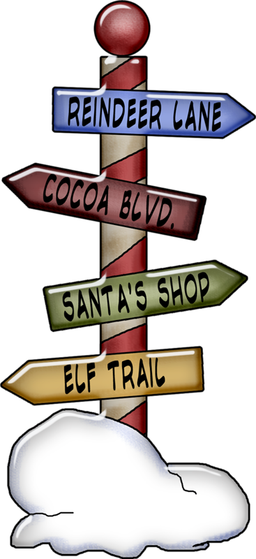 Christmas Templates - Transparent North Pole Sign (367x800)