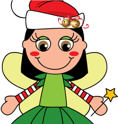 Christmas Fairies Clipart - Cartoon (400x400)