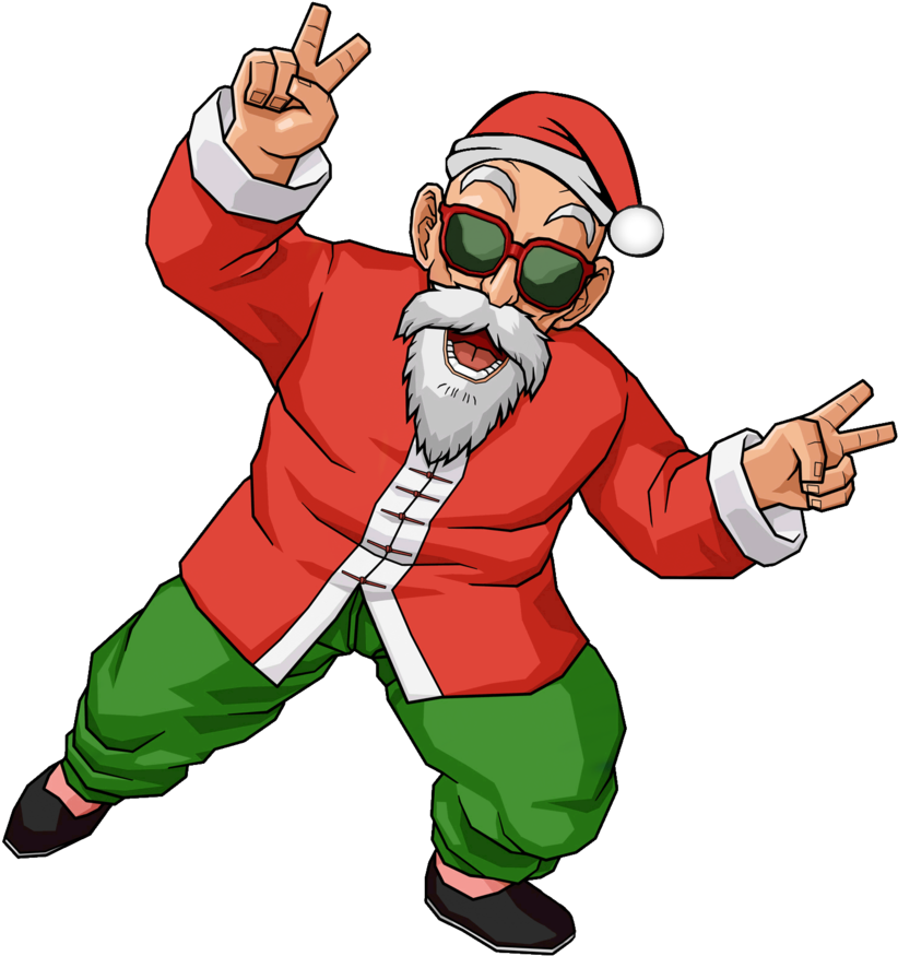 Christmas Time Master Roshi Edit By Justazag - Dragon Ball Z Master Roshi (894x894)