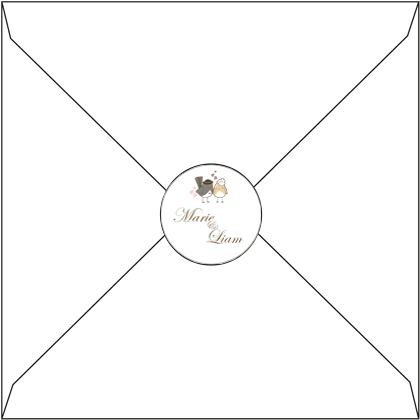 Love Birds 3d Envelopes - Mrs. (500x500)