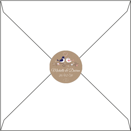 Rustic Love Bird Blue Suite 3d Envelopes - Label (500x500)
