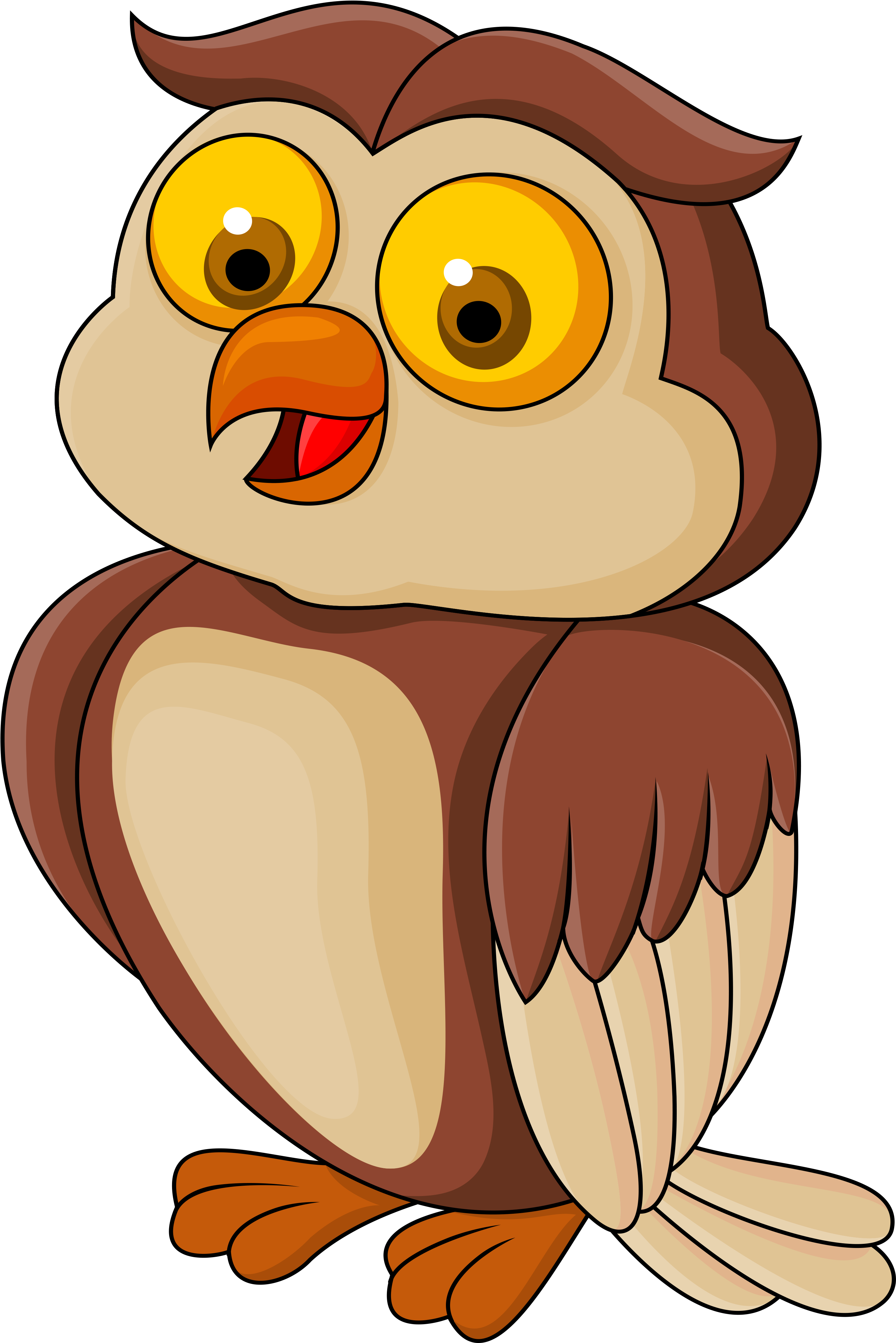 Illustration Of Funny Owl Cartoon Vector Art, Clipart - Illustration Of Funny Owl Cartoon Vector Art, Clipart (3381x5000)