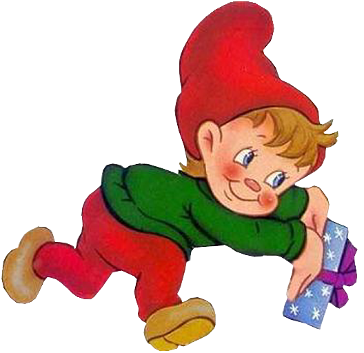 Tubes Noel / Elfes, Lutins - Dessin De Lutin De Noel En Couleur (528x512)