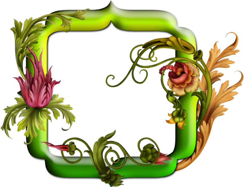 Floral Frame 2 By Collect And Creat - Portable Network Graphics (900x654)