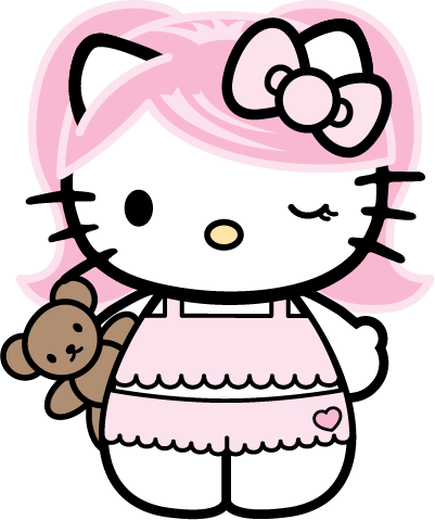Related Image - Hello Kitty Black And White (401x479)
