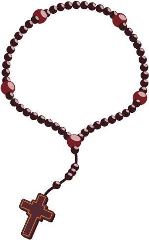 Holy Rosary - Rosary Beads Cartoon (550x550)