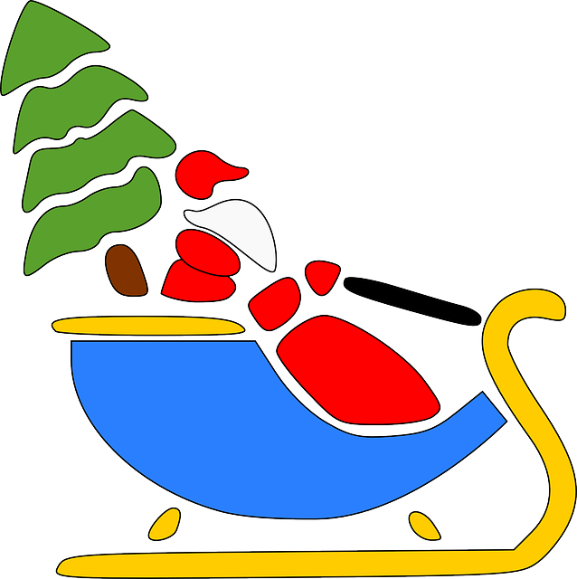 'tis The Season For Apoyando A Las Familias - Santa Sleigh And Reindeer (638x640)