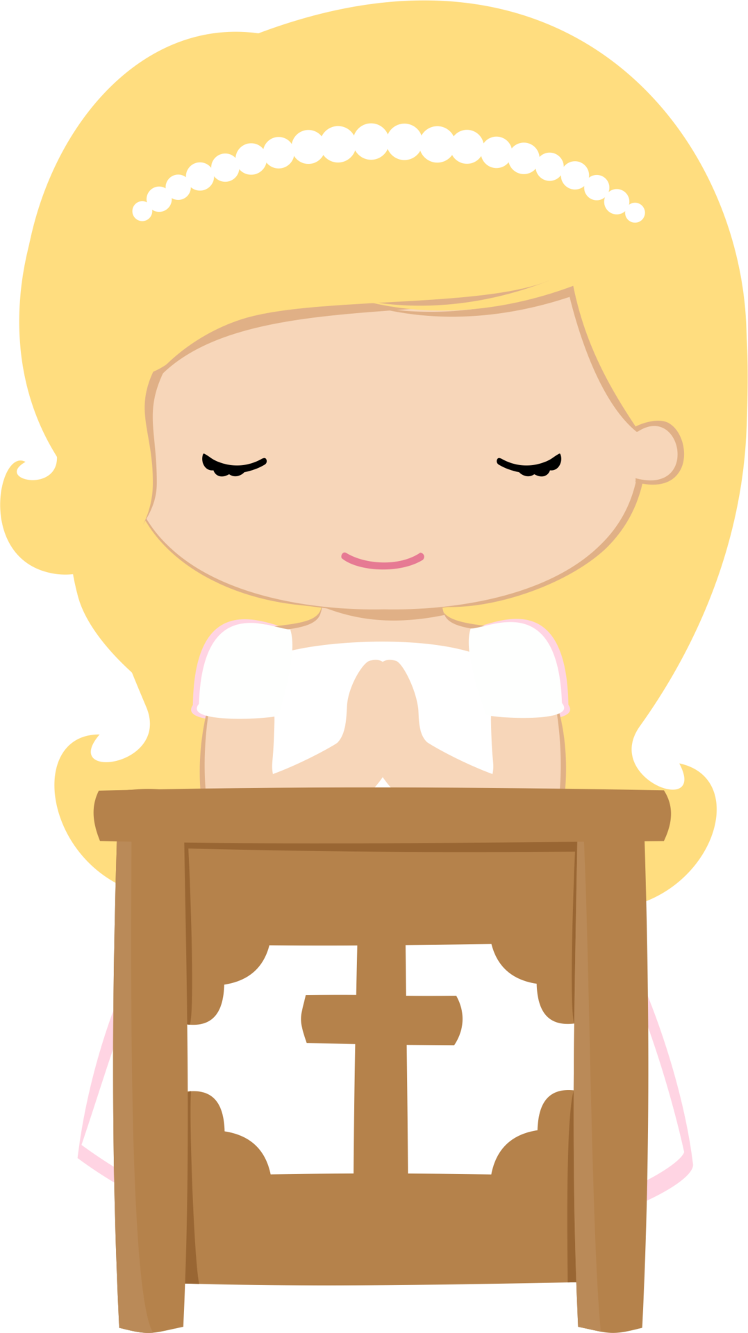 Girls In Their First Communion Clip Art - Primera Comunion Niño Png (1077x1920)